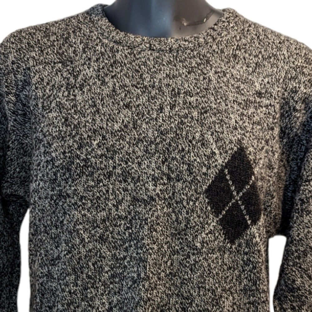 𝅺vintage marled grey wool sweater medium